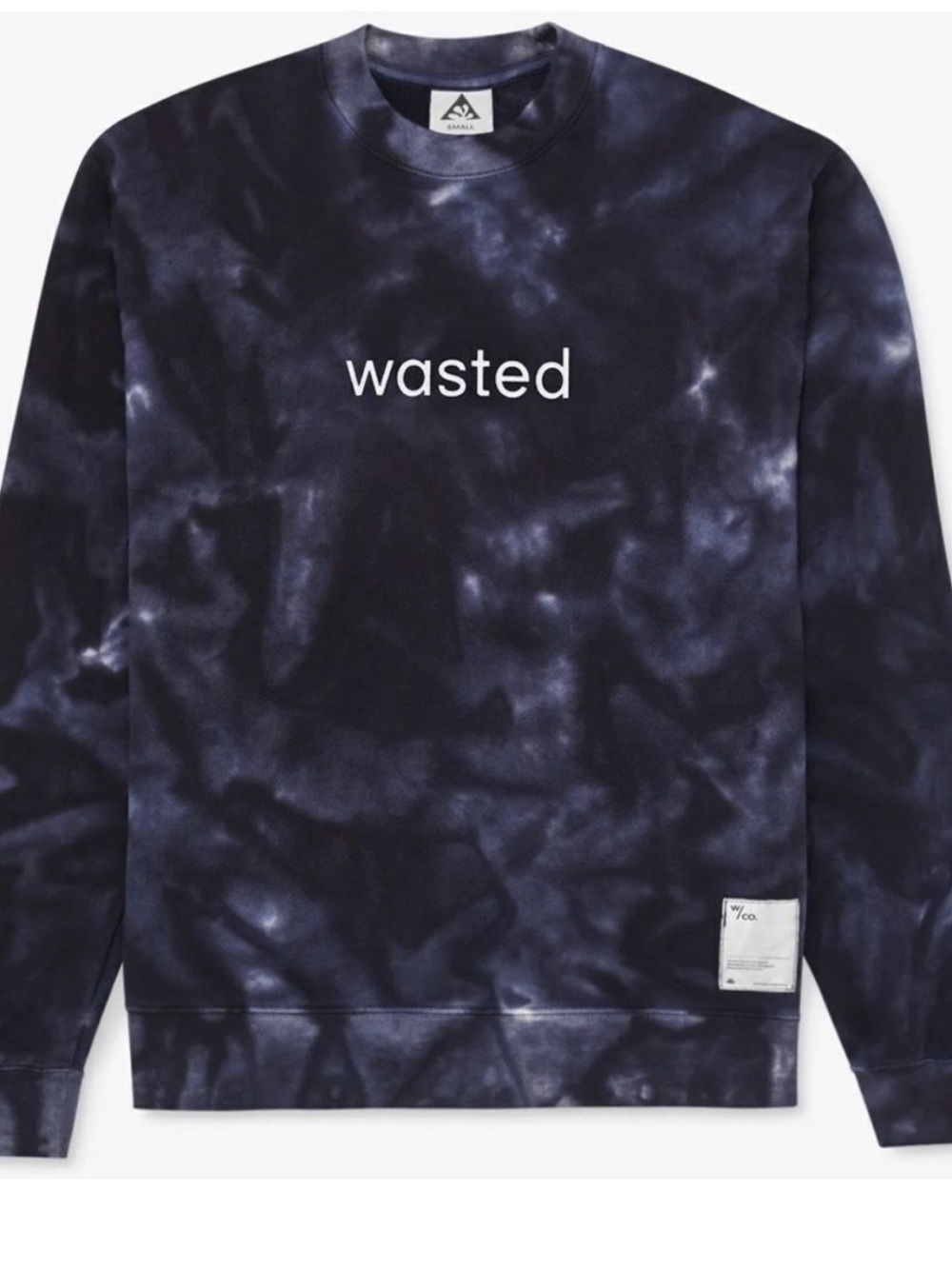WASTED COLLECTIVE NEW Good Times Space Dye Blue unisex Sweatshirt,S